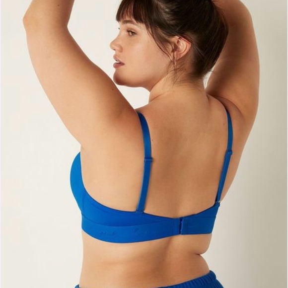 New Victoria Secret Wear Everywhere Wireless Push Up Blue Padded Multiway Bra - Picture 2 of 11